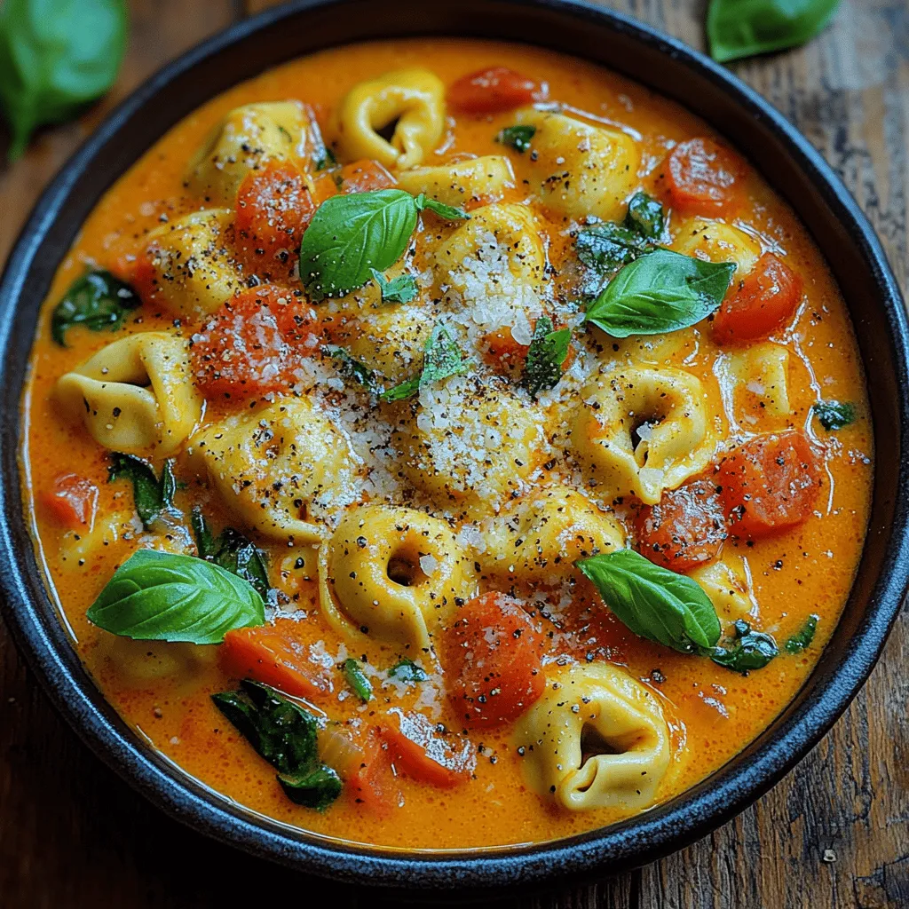 If you're on the hunt for a delightful dish that combines the comforting essence of pasta with a rich, creamy sauce, look no further than Creamy Tomato Tortellini Delight. This recipe effortlessly brings together the warmth of fresh cheese tortellini, the sweetness of tomatoes, and the richness of heavy cream, creating a harmonious meal perfect for any occasion. Whether it's a busy weeknight dinner or a cozy gathering with friends, this dish is sure to impress with its vibrant flavors and creamy texture.