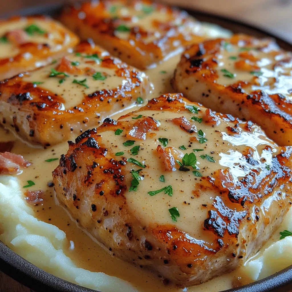 To recreate this exquisite dish, it's essential to understand the role of each ingredient you'll be using. Let's take a closer look at the key components that come together to create the rich and creamy flavor profile of Creamy Bacon Pork Chops.