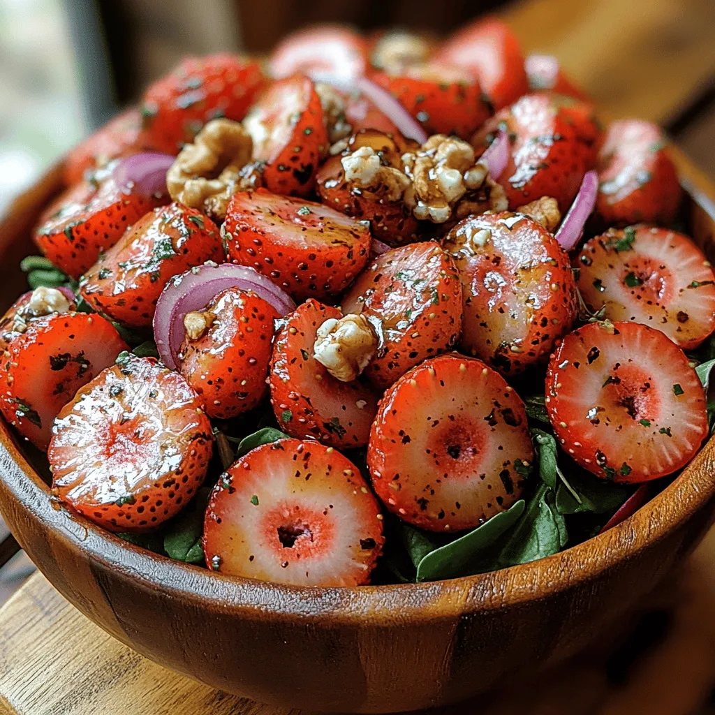 Fresh salads are a vibrant staple in a healthy diet, offering not just a burst of flavor but also a plethora of nutritional benefits. Among the myriad of salad options, the Fresh Strawberry Feta Spinach Salad stands out for its delightful combination of sweet, tangy, and savory elements. This salad is not only visually appealing, with its bright red strawberries and creamy feta against a backdrop of lush green spinach, but it also packs a nutritional punch that makes it a perfect choice for a light lunch or a refreshing side dish at dinner.