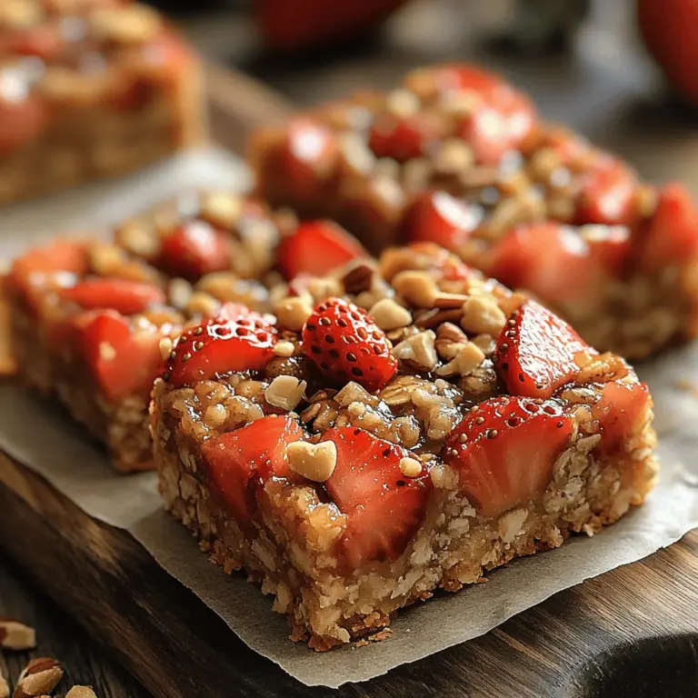 In today’s fast-paced world, healthy snacks and breakfasts are more important than ever. With busy schedules and the constant temptation of less nutritious options, having a go-to recipe that is both delicious and nutritious can make all the difference. Enter the Strawberry Bliss Oatmeal Bars—an ideal blend of flavor and health that makes for a perfect breakfast option or a convenient snack. These bars are not only easy to make but also packed with wholesome ingredients that cater to both taste and nutrition.