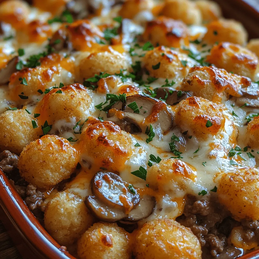 When it comes to comfort food, few dishes can rival the heartwarming appeal of a hearty beef and mushroom country casserole. This delightful dish combines the rich flavors of ground beef, earthy cremini mushrooms, and a medley of vegetables, all enveloped in a creamy sauce and topped with crispy tater tots. As the aroma fills your kitchen, it evokes feelings of warmth and nostalgia, making it a perfect meal for family gatherings or casual weeknight dinners.