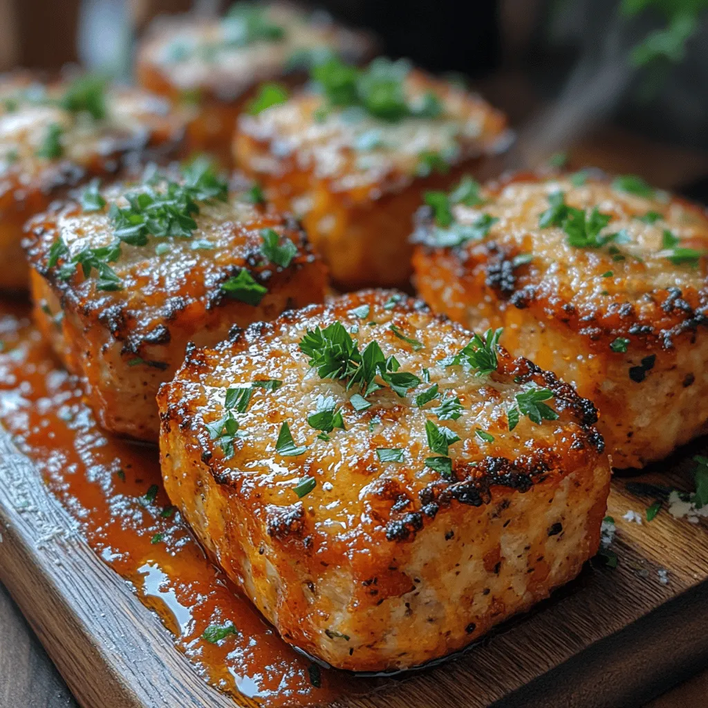 Garlic Parmesan Chicken Meatloaves stand out for their combination of familiar flavors with a healthy twist. Ground chicken, often overlooked in favor of beef or pork, is a lean source of protein, lower in fat and calories, making it a great choice for those seeking healthier meal options. The addition of freshly minced garlic and fragrant Parmesan cheese elevates the dish, bringing a unique depth of flavor that is hard to resist.