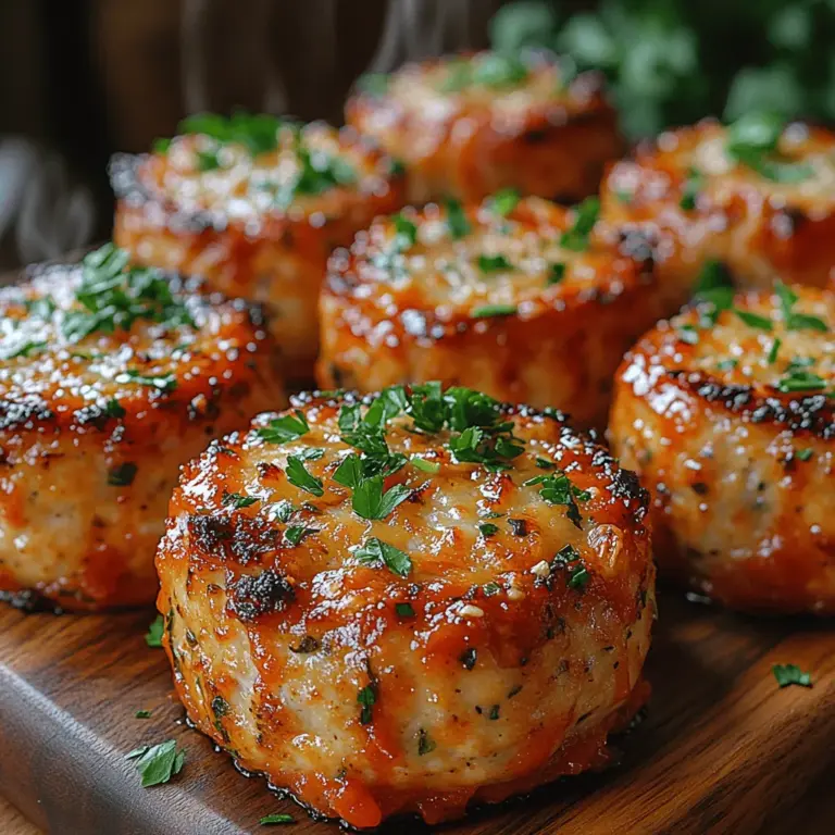 Garlic Parmesan Chicken Meatloaves stand out for their combination of familiar flavors with a healthy twist. Ground chicken, often overlooked in favor of beef or pork, is a lean source of protein, lower in fat and calories, making it a great choice for those seeking healthier meal options. The addition of freshly minced garlic and fragrant Parmesan cheese elevates the dish, bringing a unique depth of flavor that is hard to resist.