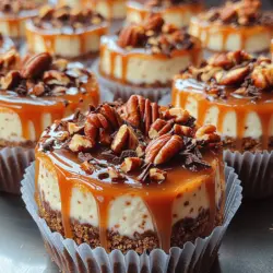 Indulging in a rich and creamy dessert doesn't always require hours in the kitchen. Enter the Decadent No Bake Turtle Mini Cheesecakes—a delightful treat that combines the classic flavors of turtle candies with the smooth texture of cheesecake. Perfect for gatherings, celebrations, or a simple weeknight indulgence, these mini cheesecakes are easy to prepare, requiring minimal effort while delivering maximum flavor. The no-bake aspect makes them an accessible choice for both novice bakers and seasoned chefs alike, allowing everyone to enjoy a slice of heaven without the need for an oven.