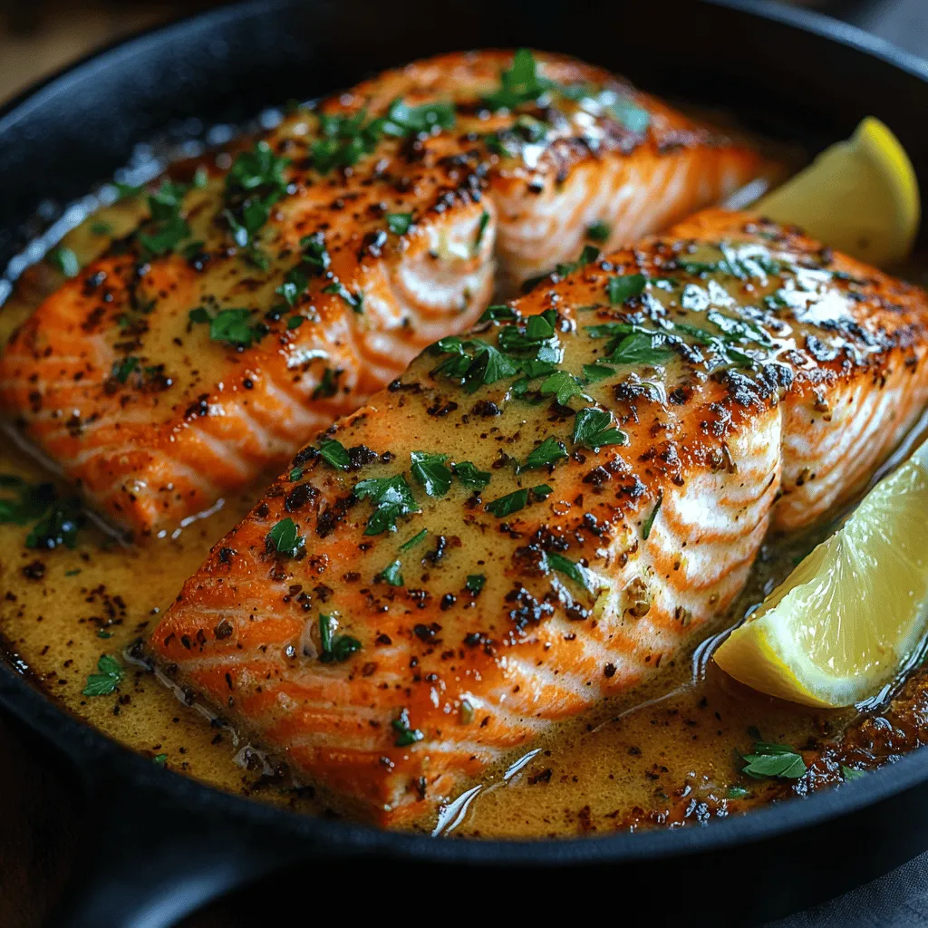 If you’re looking to elevate your dinner game, look no further than our Silky Garlic Butter Salmon Delight. This dish is a culinary masterpiece that perfectly marries tender salmon fillets with a luscious garlic butter sauce. The experience is both comforting and sophisticated, making it a perfect choice for both weeknight dinners and special occasions. You might be surprised to learn that creating such a gourmet experience in your home kitchen requires only a handful of ingredients and a few simple steps.
