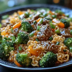 In the hustle and bustle of modern life, finding the time to prepare a nutritious and satisfying meal can often feel like a daunting task. Enter the stir fry, a culinary technique that not only embraces speed but also celebrates the vibrant flavors and textures of fresh ingredients. Among the myriad of stir fry options available, Savory Beef & Broccoli Ramen Stir Fry emerges as a standout dish, effortlessly combining the hearty satisfaction of beef with the nutritional benefits of vegetables, all enveloped in the comforting embrace of ramen noodles.