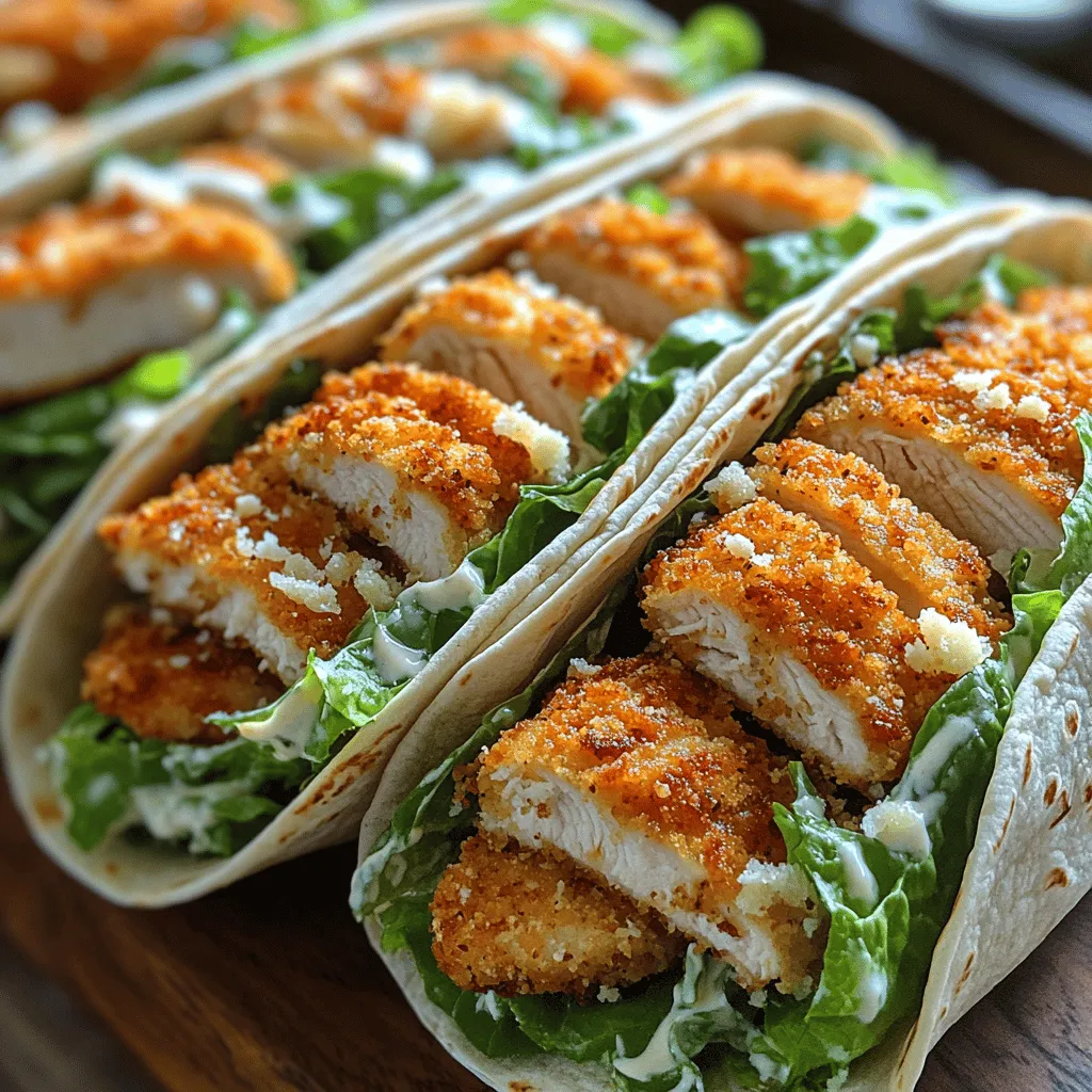In recent years, wraps have surged in popularity as a versatile meal option, offering a convenient and portable way to enjoy a variety of flavors and textures. These delicious hand-held meals are perfect for lunch, dinner, or even a quick snack. Among the many wrap recipes, Crispy Chicken Caesar Wraps stand out as a delightful fusion of classic Caesar salad and crispy chicken, combining the best of both worlds. This recipe brings together succulent chicken, fresh greens, and that signature creamy dressing, all while being wrapped up in a soft tortilla.