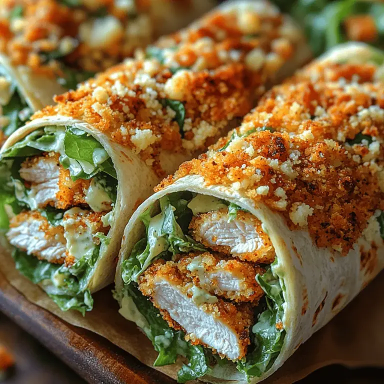 In recent years, wraps have surged in popularity as a versatile meal option, offering a convenient and portable way to enjoy a variety of flavors and textures. These delicious hand-held meals are perfect for lunch, dinner, or even a quick snack. Among the many wrap recipes, Crispy Chicken Caesar Wraps stand out as a delightful fusion of classic Caesar salad and crispy chicken, combining the best of both worlds. This recipe brings together succulent chicken, fresh greens, and that signature creamy dressing, all while being wrapped up in a soft tortilla.
