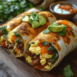 Breakfast burritos have become a staple in breakfast cuisine, captivating taste buds from coast to coast. Their charm lies in the perfect union of flavors and textures, making them a beloved choice for both busy mornings and leisurely brunches. The Morning Fiesta Breakfast Burritos take this concept to the next level, offering a vibrant, energizing start to your day that is both satisfying and nutritious.