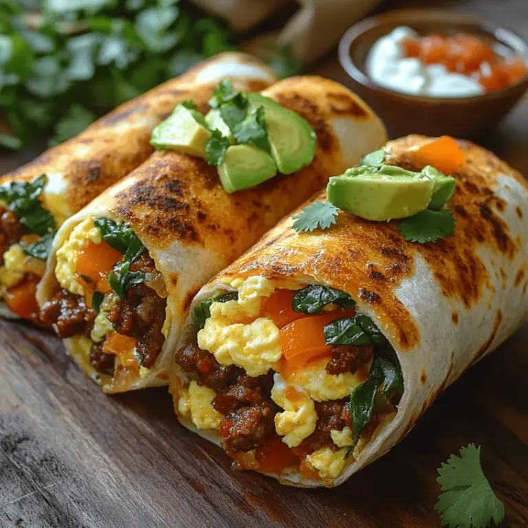 Breakfast burritos have become a staple in breakfast cuisine, captivating taste buds from coast to coast. Their charm lies in the perfect union of flavors and textures, making them a beloved choice for both busy mornings and leisurely brunches. The Morning Fiesta Breakfast Burritos take this concept to the next level, offering a vibrant, energizing start to your day that is both satisfying and nutritious.