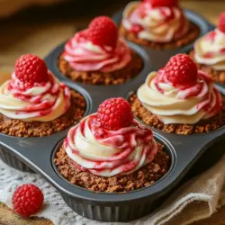 Raspberry Swirl Mousse Bites are a harmonious blend of textures and flavors, making them a unique addition to your dessert repertoire. The recipe comprises two main components: the raspberry mousse and the graham cracker crust. Each component plays a critical role in the overall experience of the dessert.