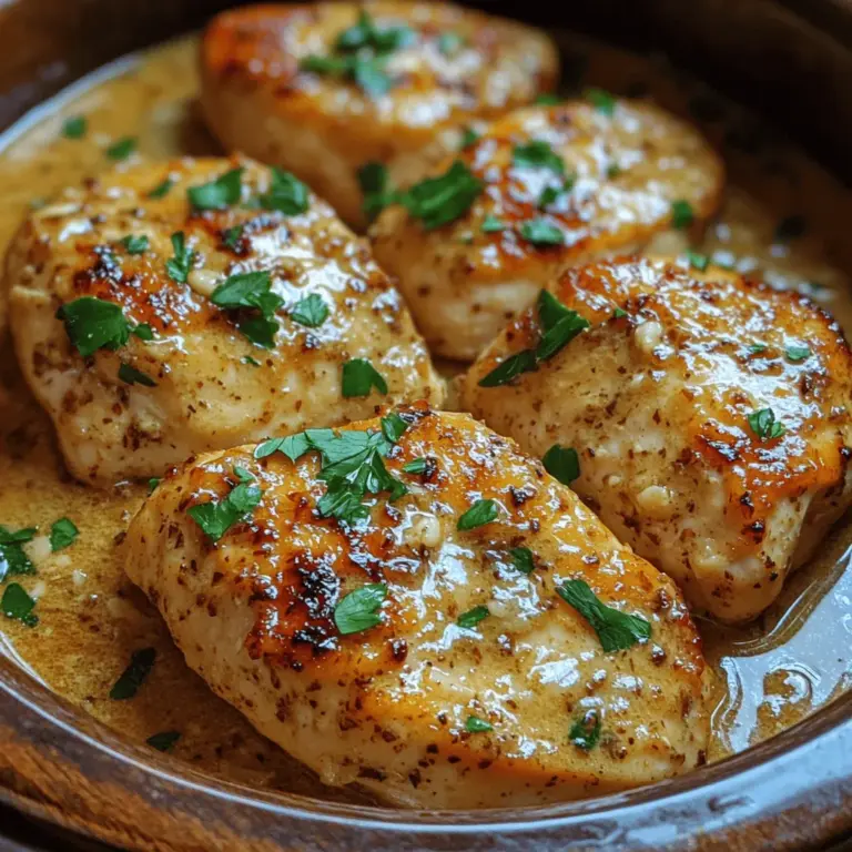 Welcome to the world of comforting home cooking with our Creamy Garlic Parmesan Chicken Delight! This dish combines tender chicken breasts, rich garlic, and savory parmesan cheese, all enveloped in a creamy sauce that brings warmth and satisfaction to your dining table. Whether you’re cooking for a family meal or a cozy dinner for two, this recipe is sure to become a favorite in your household.