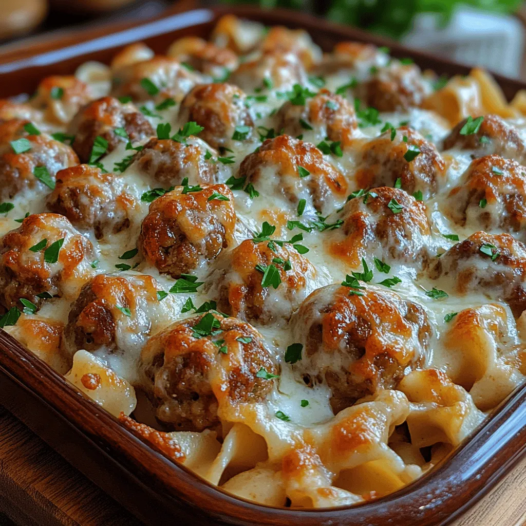 If you're searching for a comforting, hearty meal that combines the best of both worlds, look no further than the Swedish Meatball Noodle Bake. This delightful dish artfully fuses the classic flavors of Swedish meatballs with a creamy, cheesy noodle bake, resulting in a meal that is as satisfying as it is delicious. The symphony of seasoned meatballs nestled among tender egg noodles, enveloped in a rich sauce, creates a dish that is perfect for family dinners or gatherings with friends. Whether you're cozying up on a chilly evening or hosting a festive get-together, this Swedish Meatball Noodle Bake is sure to impress.