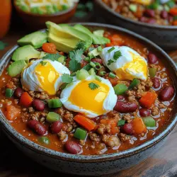 To truly appreciate the Spicy Breakfast Chili & Eggs, it’s essential to understand the role of each ingredient. Each component is carefully selected not just for flavor, but also for their nutritional contributions, creating a well-rounded meal that keeps you energized throughout the morning.