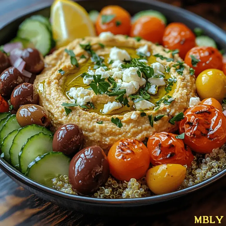 Hummus has emerged as a beloved staple in various cuisines worldwide, transcending its Middle Eastern origins to become a versatile and universally adored dip. Its creamy texture and rich flavor profile make it an appealing choice for health-conscious eaters and culinary enthusiasts alike. Traditionally made from chickpeas, tahini, lemon juice, and a blend of spices, hummus serves as an excellent companion to an array of dishes, from pita bread to fresh vegetables, and even as a spread on sandwiches. Today, we’re diving into a delightful twist on the classic hummus: Roasted Garlic Hummus Bowls.