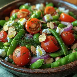 In the realm of healthy eating, fresh salads hold a special place. They not only provide a vibrant assortment of flavors and textures but also serve as a canvas for creativity in the kitchen. The Sugar Snap Pea Delight Salad is a perfect example of a dish that embodies these qualities. With its crisp sugar snap peas, juicy cherry tomatoes, and creamy feta cheese, this salad not only pleases the palate but also nourishes the body with essential nutrients.