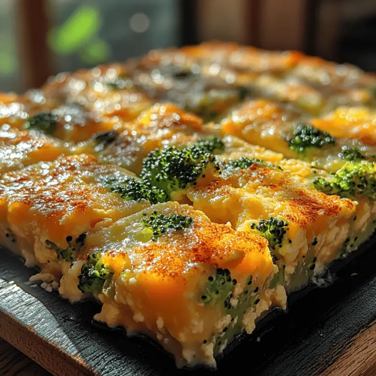 Are you looking for a delicious and nutritious dish that can feed the whole family and leave everyone satisfied? The Cheesy Broccoli Egg Bake is a perfect solution! This delightful casserole combines the wholesome goodness of fresh broccoli with the rich flavors of eggs and cheese, making it a versatile dish suitable for breakfast, brunch, or even dinner. With its fluffy texture and cheesy topping, this egg bake is not only appealing to the taste buds but also a great way to sneak in those essential vegetables into your meals.