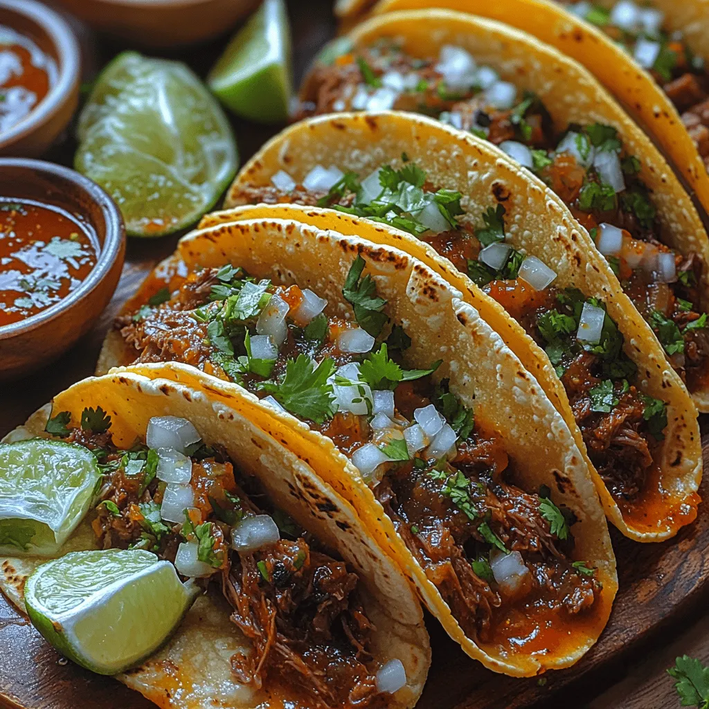 Birria, a traditional Mexican dish, has surged in popularity across the globe, captivating food enthusiasts with its rich flavors and comforting textures. Originating from the western state of Jalisco, Birria is not merely a meal; it’s an experience—one that brings people together over shared stories, laughter, and, of course, delicious food. The star of this culinary delight, Savory Birria de Res Tacos, is a feast for the senses. Imagine tender beef, marinated in an array of aromatic spices, served in warm tortillas and topped with fresh ingredients. The experience is elevated by the accompanying broth, perfect for dipping, making these tacos an ideal choice for any gathering, celebration, or a cozy night in at home.