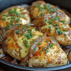 Welcome to the world of comfort food, where flavors and aromas come together to create unforgettable meals. Today, we delve into the Savory French Onion Chicken Skillet—a dish that perfectly marries the heartiness of succulent chicken breasts with the rich, caramelized goodness of onions. This one-pan wonder is infused with fragrant garlic and topped with melty Gruyère cheese, making it an ideal choice for busy weeknights or special occasions when you want to impress your family and friends. In this article, we’ll guide you through the essential ingredients, step-by-step instructions, and helpful tips to ensure you achieve the perfect balance of flavors in this satisfying meal.