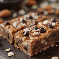 In today's health-conscious world, the demand for snacks that are both indulgent and nutritious has surged. The Almond Butter Chocolate Chip Bliss Bars perfectly embody this balance, merging wholesome ingredients with rich flavors that satisfy our cravings without the guilt. These bars are not just a simple treat; they serve as a convenient source of nutrition, making them ideal for on-the-go snacking, meal prep, or even a post-workout boost. They cater to the growing trend of healthy eating while allowing you to indulge your sweet tooth.
