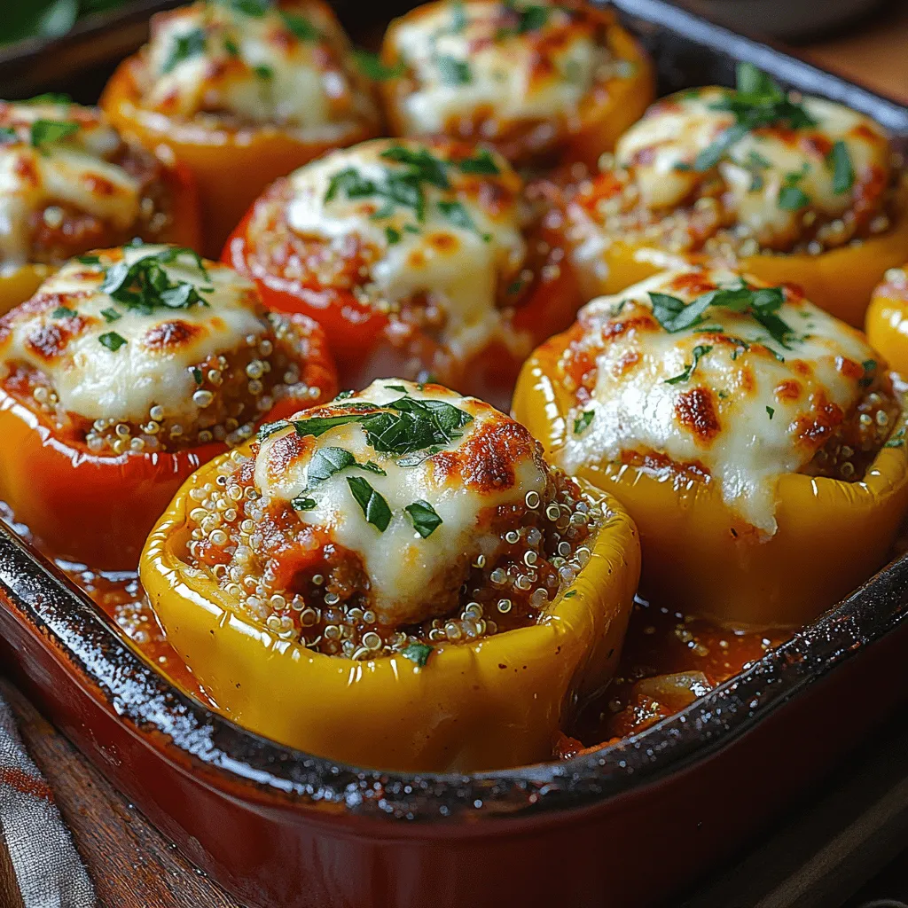 If you're in search of a dish that embodies the heart and soul of Italian cuisine, look no further than Sizzlin' Italian Sausage Stuffed Peppers. This dish not only brings a vibrant splash of color to your dinner table but also tantalizes your taste buds with a symphony of flavors and textures. Each pepper is a delightful vessel, bursting with a savory filling that combines the rich, aromatic essence of Italian sausage with wholesome grains, fresh vegetables, and a tangy marinara sauce.