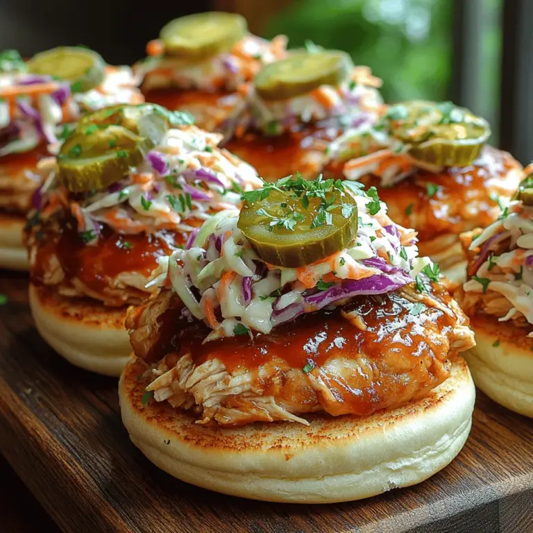Barbecue chicken sliders are a beloved comfort food that can elevate any gathering, whether it’s a casual weeknight dinner, a family reunion, or a backyard barbecue. These bite-sized sandwiches are the perfect blend of savory and sweet, offering a delightful burst of flavor that pleases palates of all ages. With the rise of slow cooker recipes, busy individuals and families can enjoy home-cooked meals with minimal effort. Slow cooking allows the flavors to meld beautifully while tenderizing the meat, resulting in an unforgettable dish that practically falls apart with a fork.