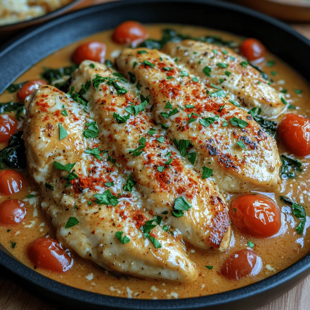 Creamy Tuscan Chicken Delight is a dish that perfectly encapsulates the essence of Italian comfort food, effortlessly blending the richness of cream and cheese with the vibrant freshness of vegetables. Originating from the sun-kissed region of Tuscany, this recipe has gained immense popularity among home cooks around the globe. Its allure lies not only in its decadent taste but also in its quick preparation, making it an ideal choice for busy weeknights or a cozy gathering with friends and family.