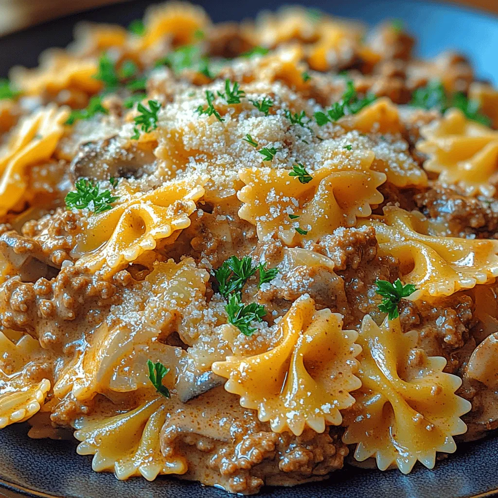 Bowties in Creamy Beef Bliss is a dish that embodies the essence of comfort food. With its rich, creamy sauce, perfectly cooked bowtie pasta, and savory ground beef, this recipe quickly becomes a family favorite. Whether you are gathering around the dinner table after a long day or looking for a dish that pleases both adults and children alike, this pasta delight stands out as a go-to option.