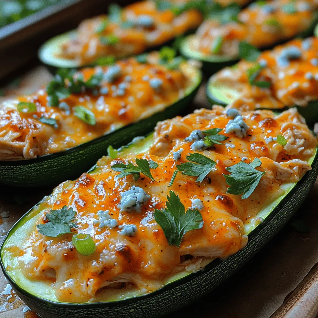 If you're on the lookout for a dish that perfectly balances flavor, nutrition, and ease of preparation, look no further than Spicy Buffalo Chicken Zucchini Boats. This recipe combines the zest of spicy buffalo chicken with the wholesome goodness of zucchini, creating a meal that's not only delicious but also guilt-free. The beauty of this dish lies in its ability to deliver the rich, comforting flavors associated with traditional buffalo chicken, while cleverly utilizing zucchini as a nutritious vessel.