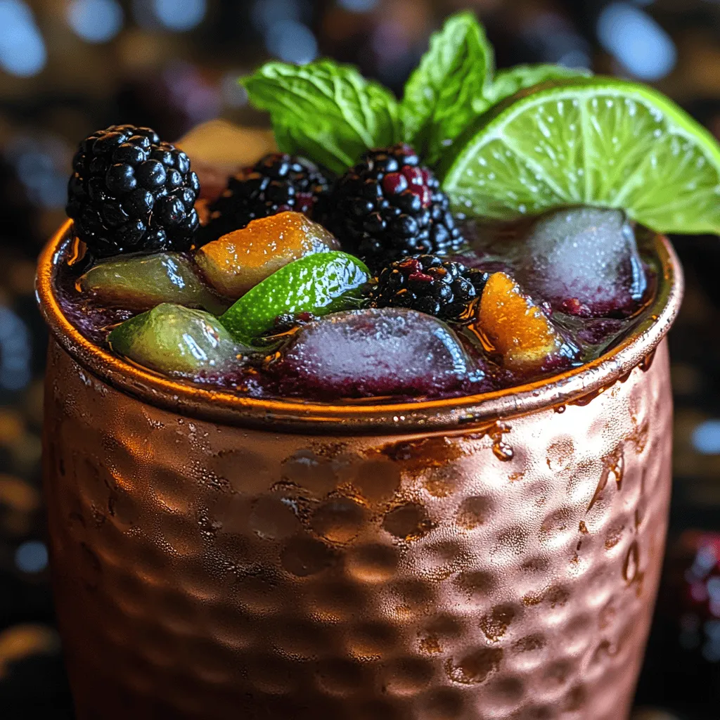 The Blackberry Bliss Champagne Mule is a delightful cocktail that elegantly blends the sweetness of fresh blackberries with the zing of lime and the effervescence of Champagne. This refreshing drink is perfect for any occasion, whether you’re hosting a summer gathering, celebrating a special milestone, or simply enjoying a cozy evening at home. With its vibrant color and invigorating flavors, the Blackberry Bliss Champagne Mule is not just a drink; it’s a visual and sensory experience that adds a touch of sophistication to your celebrations.