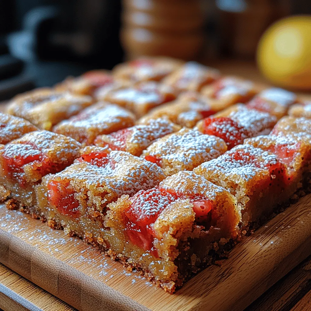 When it comes to delightful desserts, blondies are an often-overlooked gem. Soft, chewy, and bursting with flavor, these treats are the perfect alternative to their rich, chocolatey counterparts—the brownies. Imagine biting into a luscious blondie that combines the delightful sweetness of strawberries with the zesty brightness of lemons. This is where our Strawberry Lemon Blondies Delight comes into play, offering a deliciously vibrant twist on a classic favorite.