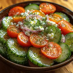 As the summer sun graces us with its warm embrace, our culinary cravings often shift towards refreshing salads that embody the essence of the season. Salads have become a staple in summer cuisine, celebrated not only for their lightness but also for their ability to showcase vibrant, flavorful ingredients. Among the myriad of salad options, the Zesty Lemon Dill Cucumber Salad stands out as a delightful blend of crispness, color, and zest, making it a perfect addition to any summer meal.