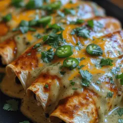 In the realm of comfort food, few dishes can rival the creamy, savory goodness of enchiladas. These delightful rolls, typically stuffed with a variety of proteins, vegetables, and cheeses, are often bathed in a flavorful sauce that elevates them from simple fare to a memorable meal. This Creamy Slow Cooker White Chicken Enchiladas recipe takes the classic dish to a whole new level, making it an ideal choice for busy weeknights or family gatherings. Imagine coming home to the tantalizing aroma of tender shredded chicken simmering in a rich, creamy sauce, all ready to be wrapped in soft tortillas and topped with gooey cheese.