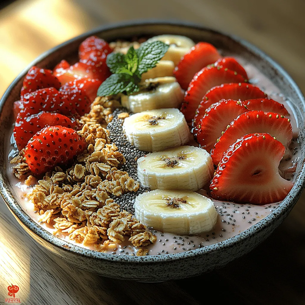 The Strawberry Banana Bliss Bowl is more than just a breakfast; it's a vibrant celebration of flavors and nutrients that can invigorate your morning routine. This delightful smoothie bowl combines the natural sweetness of ripe strawberries and bananas, creating a harmonious blend that is as pleasing to the eyes as it is to the palate. With its creamy texture and fresh toppings, the bliss bowl not only satisfies your cravings but also serves as a powerhouse of nutrition. Whether you're looking for a quick breakfast, a post-workout snack, or a refreshing treat on a hot day, the Strawberry Banana Bliss Bowl is the perfect option that caters to all these needs.