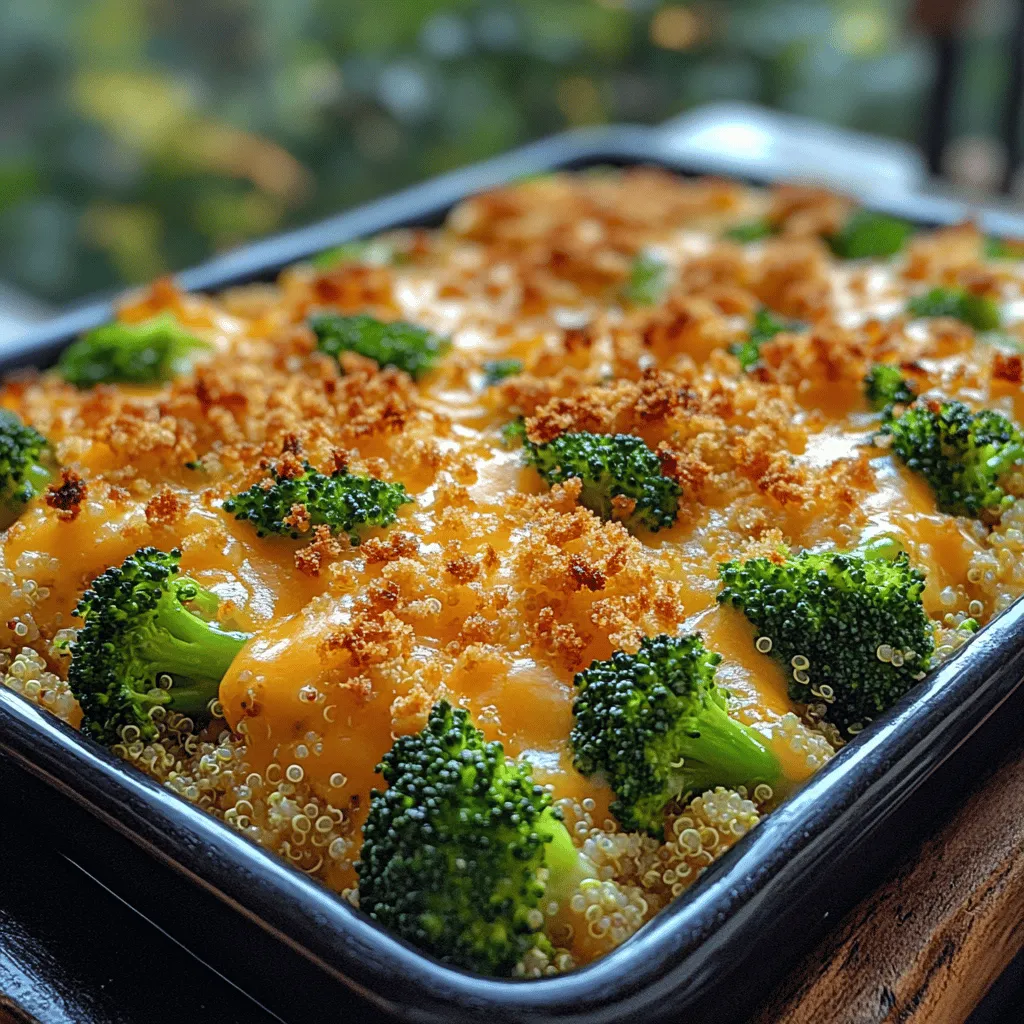 If you're searching for a nutritious and satisfying dish that caters to various dietary preferences, look no further than Broccoli Cheddar Quinoa Casserole. This delightful casserole combines the wholesome goodness of quinoa, the vibrant crunch of broccoli, and the creamy richness of cheddar cheese into a comforting yet health-conscious meal. Whether you're a busy parent looking to sneak more vegetables into your family's diet, a health enthusiast seeking nutritious meal options, or someone simply craving a delicious and filling dish, this recipe ticks all the boxes.