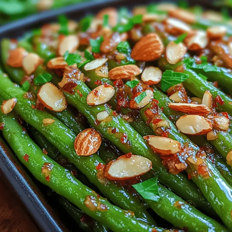In the realm of side dishes, sautéed green beans with toasted almonds shine as a delightful and nutritious option that perfectly complements any meal. This vibrant dish is not only visually appealing but also boasts a rich blend of flavors and textures. The crispness of fresh green beans, the nuttiness of toasted almonds, and the aromatic notes of garlic and lemon come together to create an unforgettable experience on your plate.