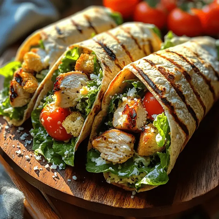 Marinating chicken is a crucial step in preparing Zesty Grilled Chicken Caesar Wraps. It infuses the meat with flavor while also ensuring it remains tender and juicy during grilling. A good marinade typically consists of an acid (like lemon juice or vinegar), oil, and seasonings, which work together to break down the protein fibers.
