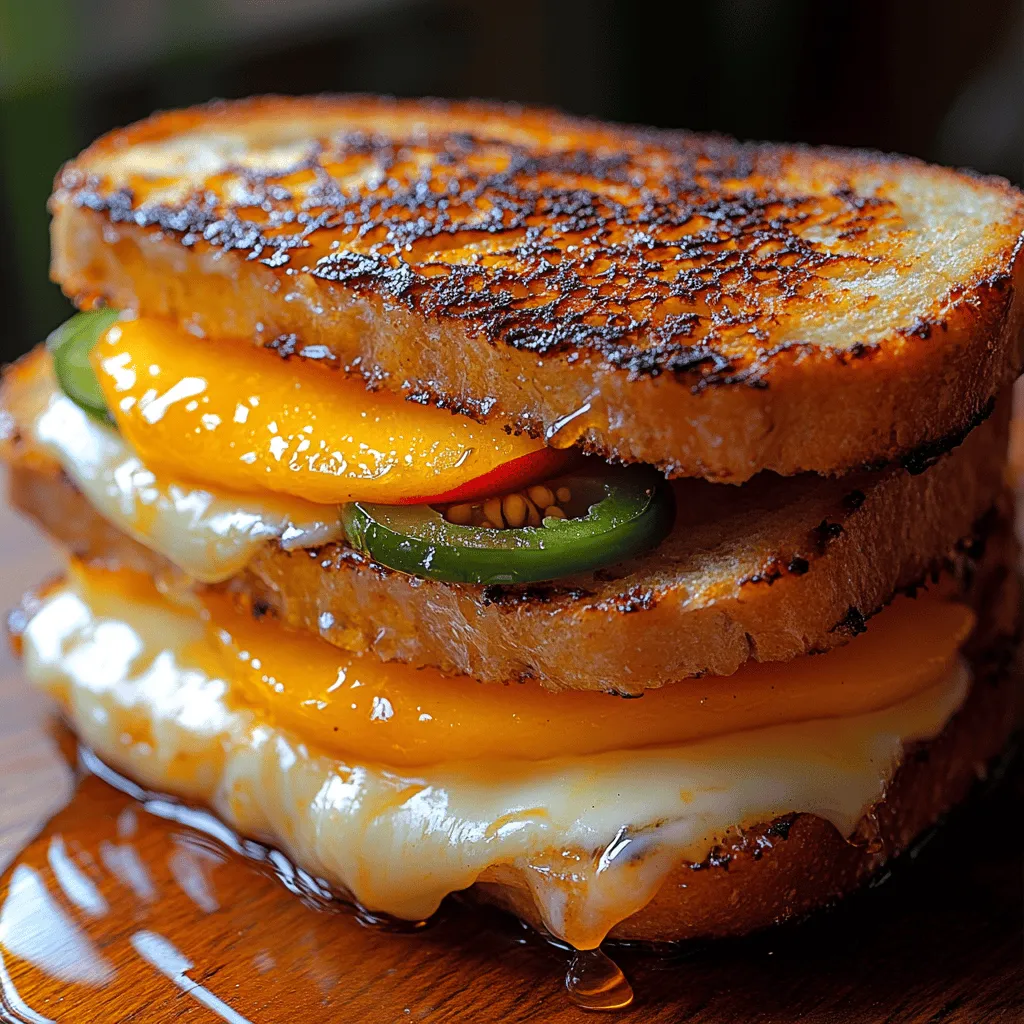 Understanding the art of crafting a grilled cheese sandwich is a culinary adventure that transcends basic cooking skills. While the classic grilled cheese has its undeniable charm, there’s a world of flavors waiting to be explored beyond the conventional. Enter the Spicy Sweet Jalapeño Peach Grilled Cheese, a sandwich that combines the sweetness of ripe peaches with the fiery kick of fresh jalapeños, all enveloped in gooey, melty cheese. This dish not only satisfies your cravings but also creates an unforgettable taste experience that dances on the palate.