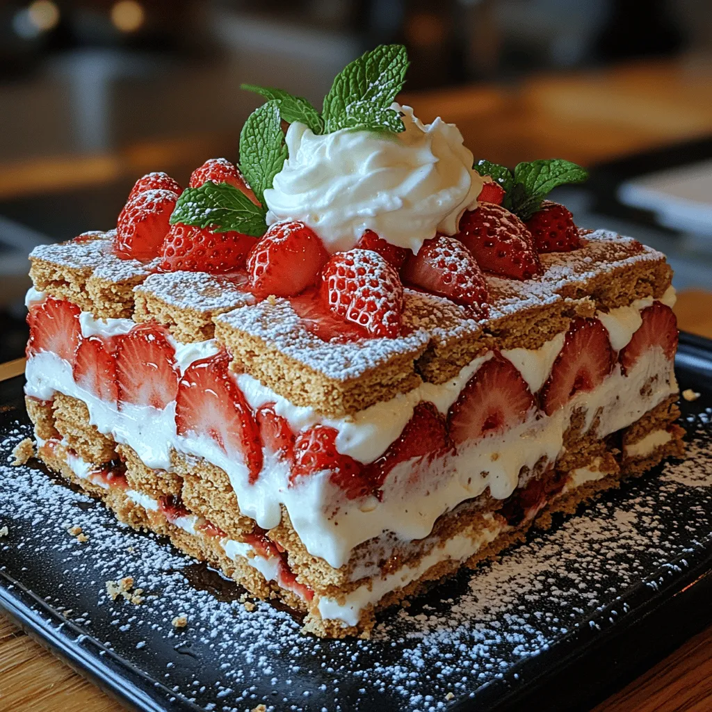 As the warm sun graces us with its presence and the days stretch longer, there’s nothing quite like a refreshing dessert to complement the joys of summer. Enter the Strawberry Delight Icebox Cake—a quintessential warm-weather treat that marries the sweetness of fresh strawberries with the light, fluffy indulgence of whipped cream. This delightful dessert is not only a feast for the eyes with its vibrant layers but also a breeze to prepare, making it an ideal choice for gatherings, barbecues, and family occasions.