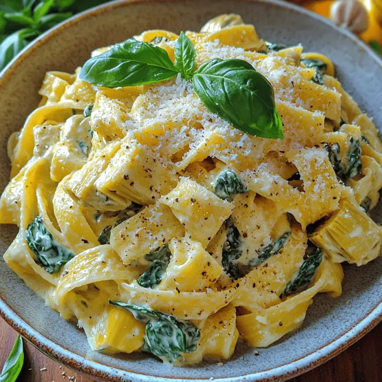 To master creamy spinach artichoke pasta, it’s essential to understand the core ingredients that give this dish its distinctive character. Each component contributes not only to the flavor profile but also to the nutritional value of the meal.