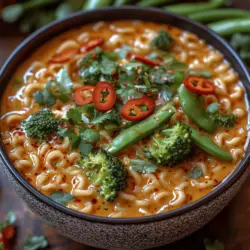 Spicy Thai Coconut Curry Noodles is a culinary gem that embodies the vibrant essence of Thai cuisine. Originating from the bustling streets of Thailand, this dish has gained immense popularity globally for its rich flavors and comforting qualities. The marriage of spicy, creamy, and aromatic elements creates a delightful experience that transports you to the heart of Southeast Asia with every bite.