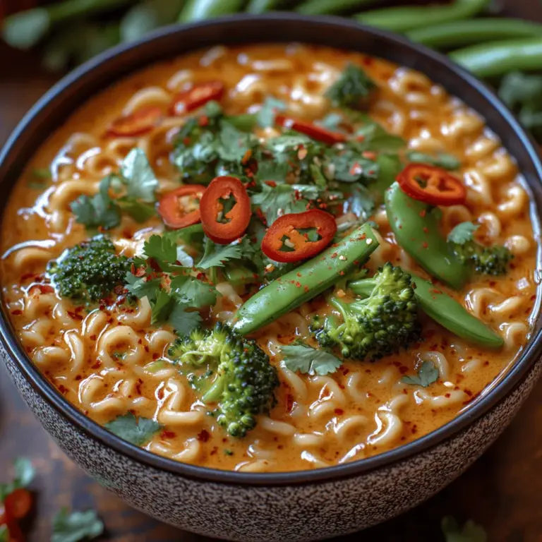 Spicy Thai Coconut Curry Noodles is a culinary gem that embodies the vibrant essence of Thai cuisine. Originating from the bustling streets of Thailand, this dish has gained immense popularity globally for its rich flavors and comforting qualities. The marriage of spicy, creamy, and aromatic elements creates a delightful experience that transports you to the heart of Southeast Asia with every bite.