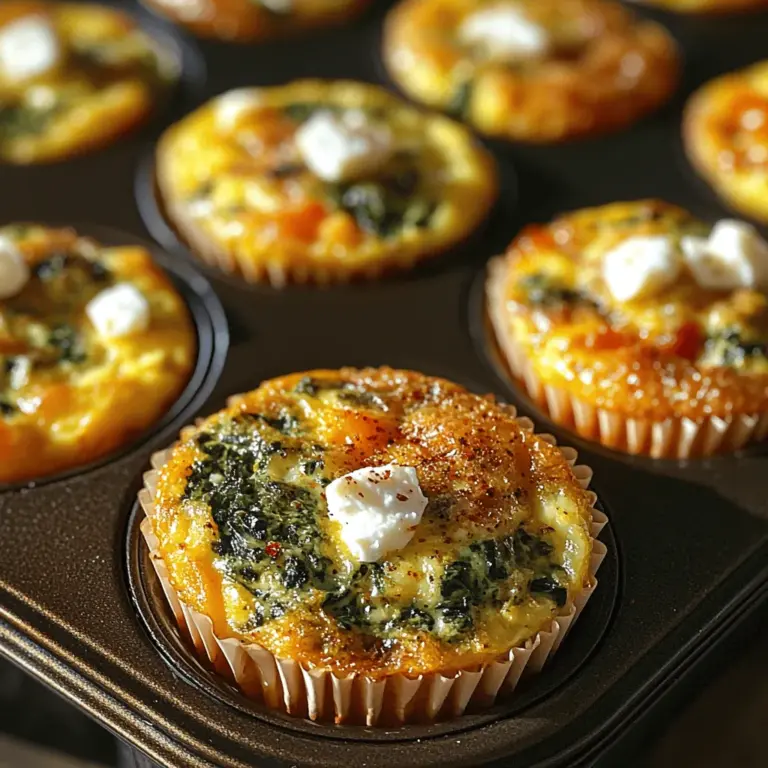 The star ingredients in this recipe—spinach and feta cheese—bring a wealth of health benefits that make these muffins a smart choice for any meal.