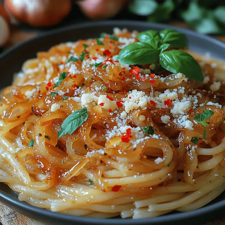 Welcome to the world of Sweet & Spicy Caramelized Onion Pasta, a dish that tantalizes your taste buds with an extraordinary blend of flavors. Imagine the sweetness of perfectly caramelized onions harmonizing with a gentle kick from chili oil, all enveloped in the comforting embrace of al dente pasta. This recipe is a culinary journey that celebrates the beauty of simple ingredients transformed into a delightful meal that’s perfect for any occasion.