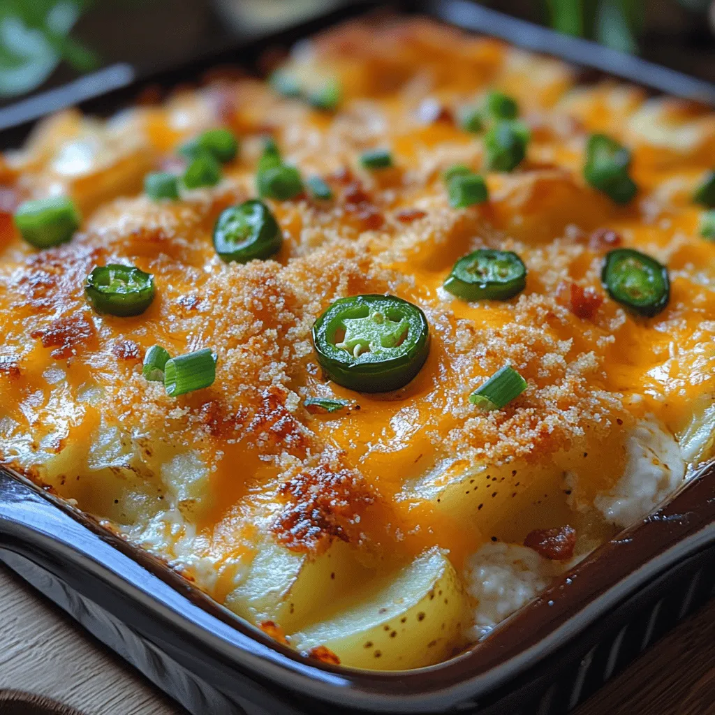 If you're searching for a dish that perfectly blends comfort and excitement, look no further than Spicy Jalapeño Popper Potato Casserole. This dish has gained popularity not just for its creamy, cheesy goodness but also for the delightful kick of spicy jalapeños that elevate it to a new level of flavor. Picture this: layers of tender russet potatoes enveloped in a rich, creamy sauce, punctuated by the heat of jalapeños, all topped off with a crispy, golden breadcrumb crust. It's the ultimate comfort food, suitable for any occasion, whether you’re hosting a family gathering, attending a potluck, or simply looking to enjoy a comforting weeknight dinner.