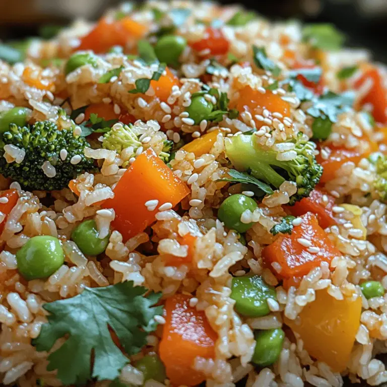 In the world of culinary creativity, few dishes can boast the vibrant appeal and nutritional prowess of Rainbow Veggie-Packed Fried Rice. This delectable meal not only tantalizes the taste buds with its colorful presentation but also serves as a powerhouse of nutrients, making it an excellent choice for anyone looking to enhance their daily vegetable intake. As we strive to eat healthier, incorporating a variety of vegetables into our meals has never been more important. This dish provides a perfect opportunity to do just that, allowing you to mix and match your favorite veggies while enjoying a delightful medley of flavors.