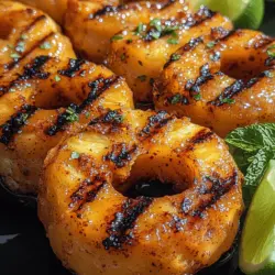 Grilled pineapple is not just a delicious tropical treat; it's a versatile dish that can elevate a variety of meals and occasions. The combination of sweet, juicy pineapple and the smoky char from grilling creates a delightful contrast that can be enjoyed in many ways. Whether served as a side dish, a dessert, or even as a unique topping for savory dishes, grilled pineapple appeals to both the sweet tooth and the adventurous palate.