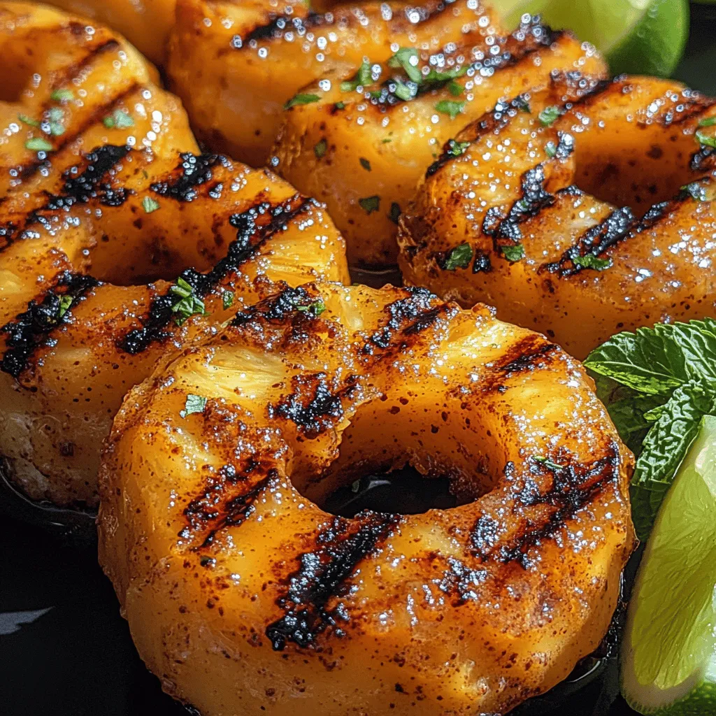 Grilled pineapple is not just a delicious tropical treat; it's a versatile dish that can elevate a variety of meals and occasions. The combination of sweet, juicy pineapple and the smoky char from grilling creates a delightful contrast that can be enjoyed in many ways. Whether served as a side dish, a dessert, or even as a unique topping for savory dishes, grilled pineapple appeals to both the sweet tooth and the adventurous palate.