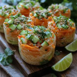 Thai cuisine has gained immense popularity around the globe, and for good reason. Known for its vibrant flavors, use of fresh ingredients, and delightful balance of sweet, salty, spicy, and sour, Thai food offers an array of culinary experiences that can suit any palate. One dish that embodies these qualities and stands out for its refreshing taste is Chilled Thai Peanut Noodle Cups. This recipe is not only easy to make but also healthy, making it a fantastic option for summer gatherings, picnics, or even a light lunch at home.