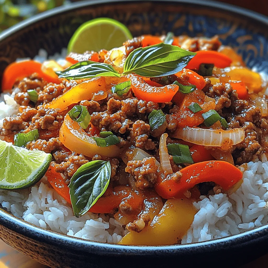 Delve into the vibrant flavors of Southeast Asia with this Spicy Thai Basil Beef Stir Fry, a dish known in Thailand as 
